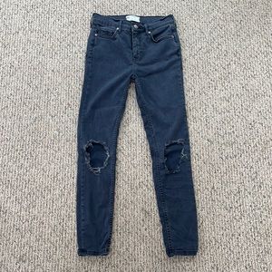 Free People Black Skinny Jeans